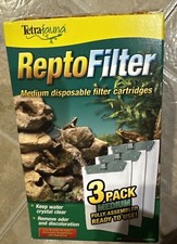 3-PACK MEDIUM TetraFauna ReptoFilter Disposable Aquarium Filter Cartridges