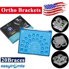 Orthodontic Sapphire Brackets Ceramic Dental Clear Brace MBT/ROTH 022 345Hooks