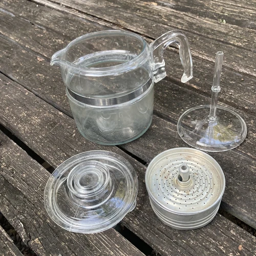 Vintage Pyrex Flameware Glass Percolator Coffee Pot, 7756B 6 Cup COMPLETE