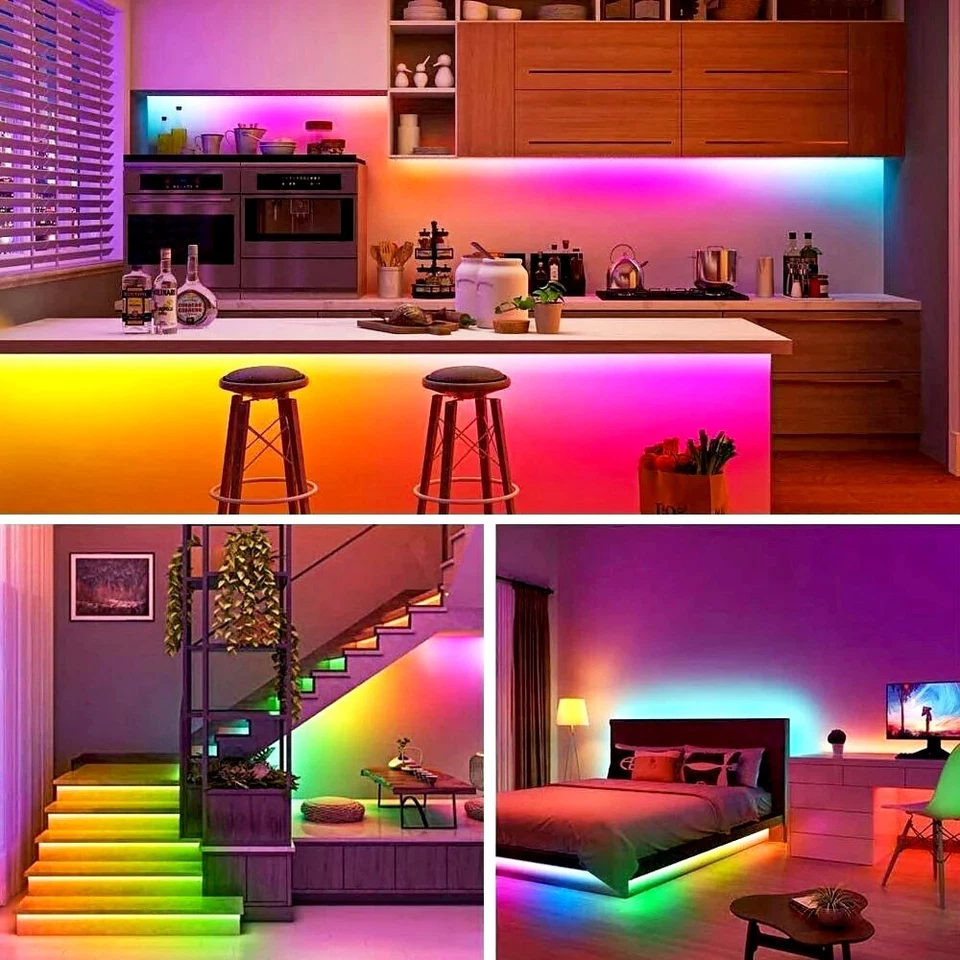 DC12V/24V RGB Smart Addressable IC COB LED Strip Light High Density Chips 5Meter - Image 2 of 4