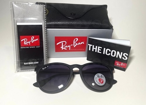 Ray-Ban Erika Polarised Sunglasses Black Gray Gradient Lens RB4171 622/T3 54mm - Picture 3 of 6