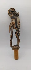 Antique New Guinea Papua ornamental flute stopper crocodile spirits
