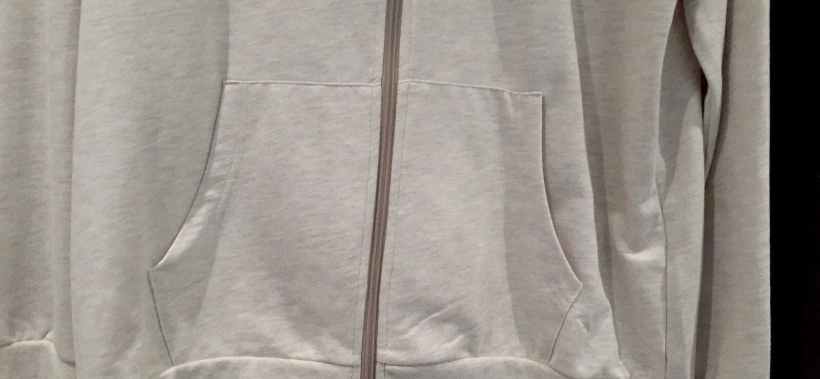 OFF WHITE Izod Felpa Uomo Jogging Giacca Sportiva Tasca Cerniera Beige Crema Taglia L