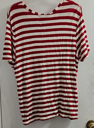 Camiseta Top Talbots Rojo/Blanco Rayas, Elástico;.XL; Manga Corta;NW/T; Portugal - Imagen 7 de 22