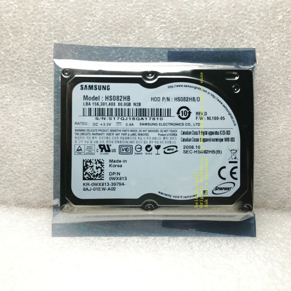 Samsung HS082HB 4200RPM 1.8" Internal HDD for iPod Hard Drive - Image 3 of 4