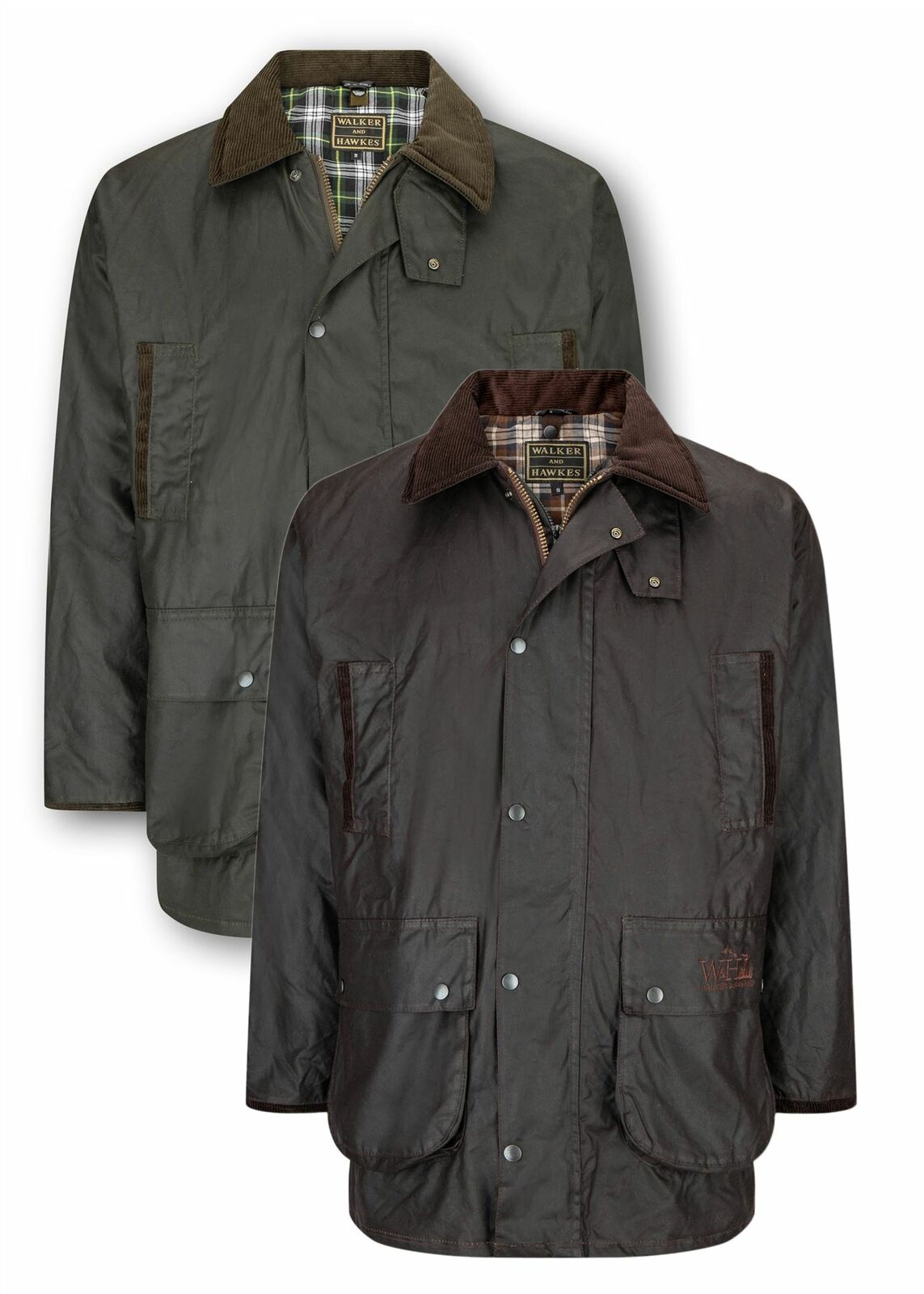 Walker & Hawkes - Mens 100% Waxed Cotton Greendale 3-1 Padded Jacket