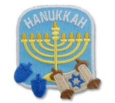 Girl Boy Cub HANUKKAH Menorah Fun Patches Crests Badges SCOUT GUIDE lights