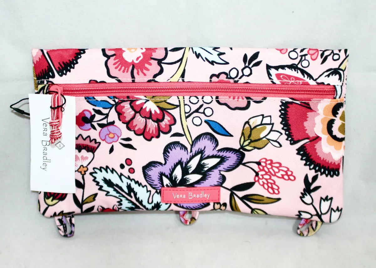 VERA BRADLEY Lighten Up Pencil Pouch pink Floral Foxwood Blush 27168-R98