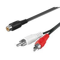 20Cm Y Audio Chinch Cinc Rca L-R Kabel 1X Cinch Buchse Kupplung Auf 2X Stecker