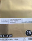 8 1/2 X 11 “Gold Foil ” Scrapbooking / Crafts ~25 Sheets~ By Recollections