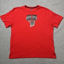 Y2K Vintage AND1 Size XXL Basketball Red T-Shirt  Engineered For The Game!