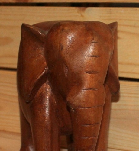Vintage handgeschnitzte Holz Elefant Figur - Bild 6 von 9