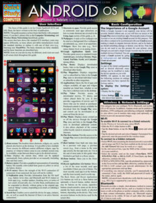 Android Os-Phone & Tablet (Quick Study: Computer) - Cards - GOOD