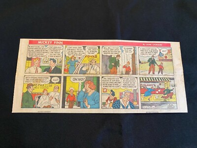 02 MICKEY FINN by Lank Leonard Lot of 10 Sunday Third Page Comic