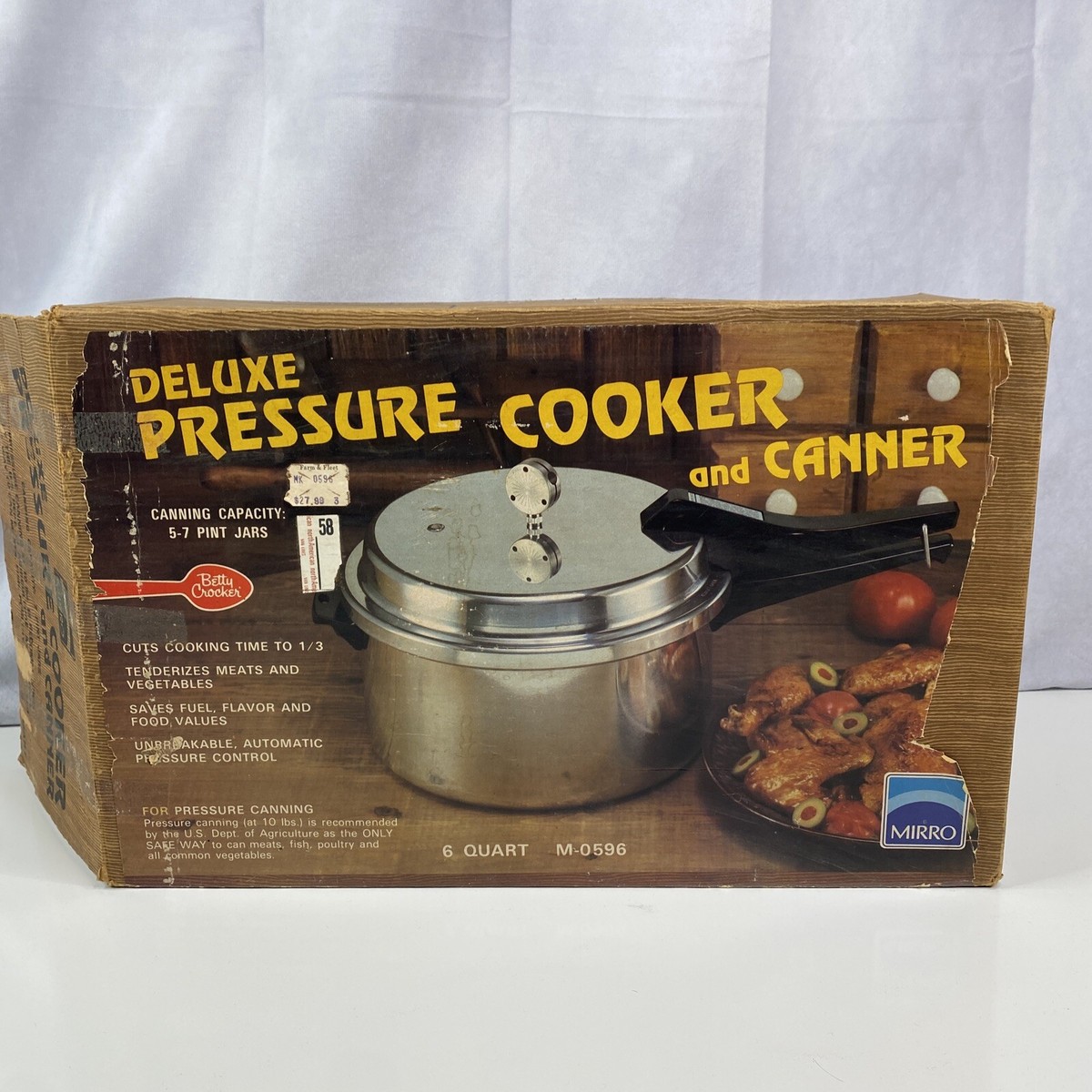 Mirro Deluxe Pressure Cooker & Canner 6 Quarts (7 Pint Jars) Box