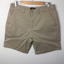 Men's Swell Size 34 Brown Dress Short Cotton Elastane