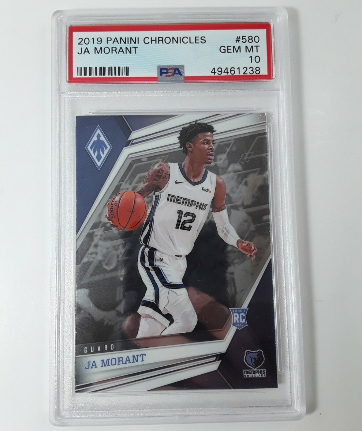 2019 Panini Chronicles JA MORANT Phoenix Rookie Card PSA 10 GEM MINT RC #580