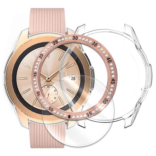 100% NEW Screen Protector&Case&Ring Cover for Samsung Galaxy Watch 42mm SM-R815U - 第 1/1 張圖片