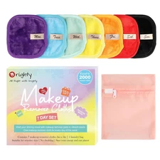 Makeup Remover Cloths 7-Day Set, Premium & Reusable Makeup Remover Pads, Erase M