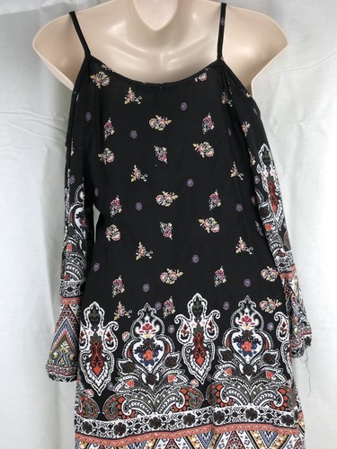 Vestido Boho Hippie Étnico Dashiki Hombro Abierto Talla S - Imagen 6 de 7