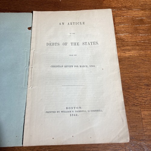 1844 "Debts of The States" William Damrell Boston Article from Christian Review - Picture 4 of 8