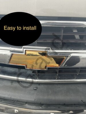 01-06 Chevy Tahoe Suburban Front Billet Bowtie Grille Emblem W/ Border - Black E - Foto 6