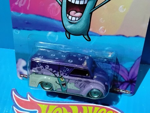 2015 HOT WHEELS POP CULTURE DAIRY DELIVERY PURPLE PLANKTON SPONGEBOB SQUAREPANTS - Picture 5 of 7