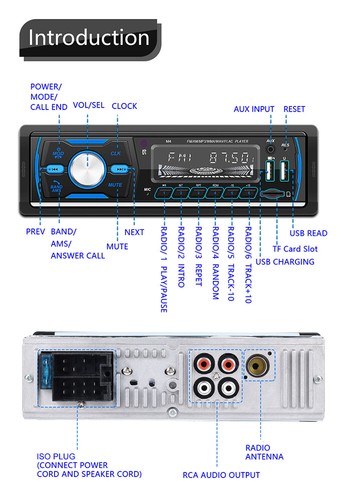 DAB+ Autoradio RDS AM FM Bluetooth Freisprecheinrichtung 2 USB SD AUX IN 1 DIN - Bild 14 von 17