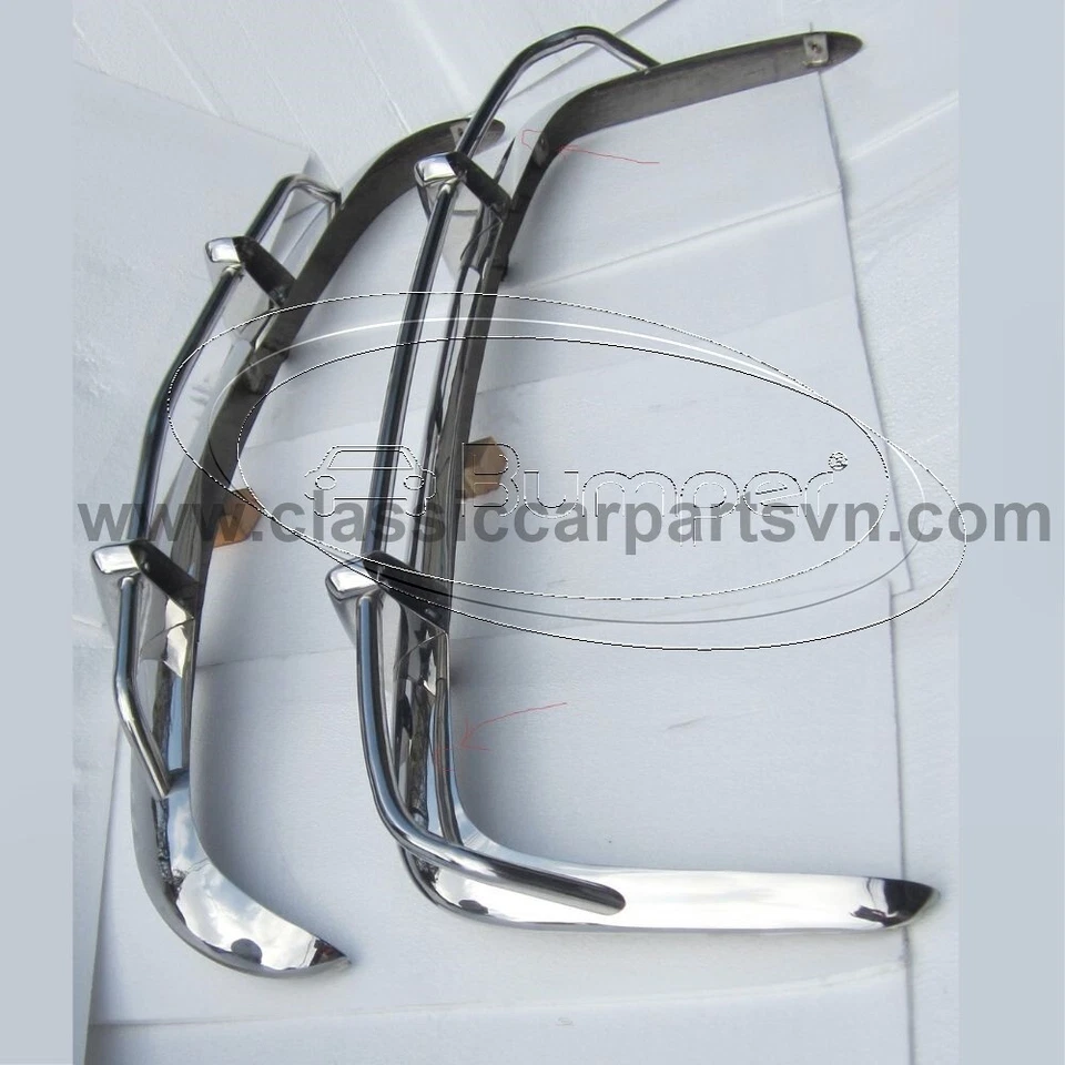 Parachoques Volkswagen Karmann Ghia estilo EE. UU. (1955-1966) de acero inoxidable NUEVO Foto 4 de 4