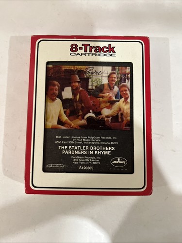Statler Brothers Pardners in Rhyme 8 Track Tape Brand Tape Free Ship - Picture 2 of 3