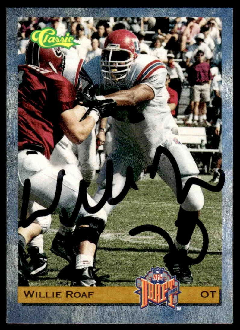 Willie Roaf Signed Auto Autographed Card 1993 Classic #8 New Orleans Saints