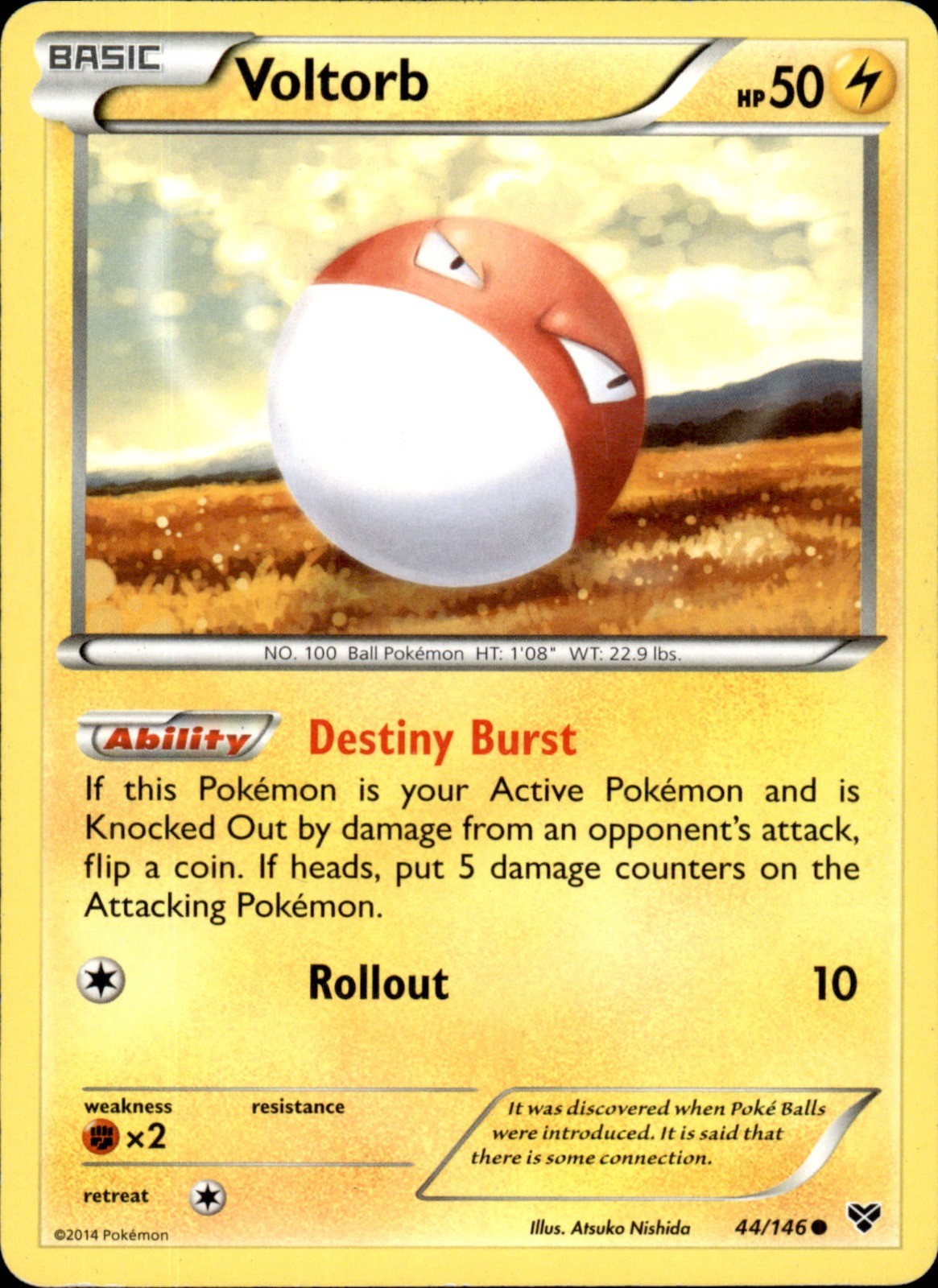 Voltorb 44/146 Common - Pokemon XY Base Set - LP