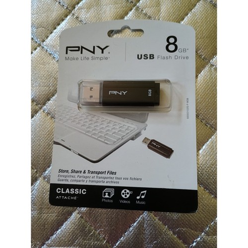 PNY Classic Attache 8GB USB 2.0 Flash Drive - Thumb Portable Storage New SEALED - 第 1/1 張圖片