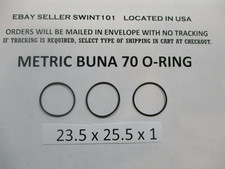 23.5mm ID x 25.5mm OD x 1mm thick O-ring. Buna-70. Quan 3.