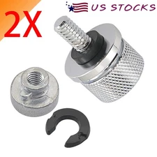 2pcs Chrome Rear Fender Seat Bolt Screw Nut For Harley Touring Road Glide Ultra