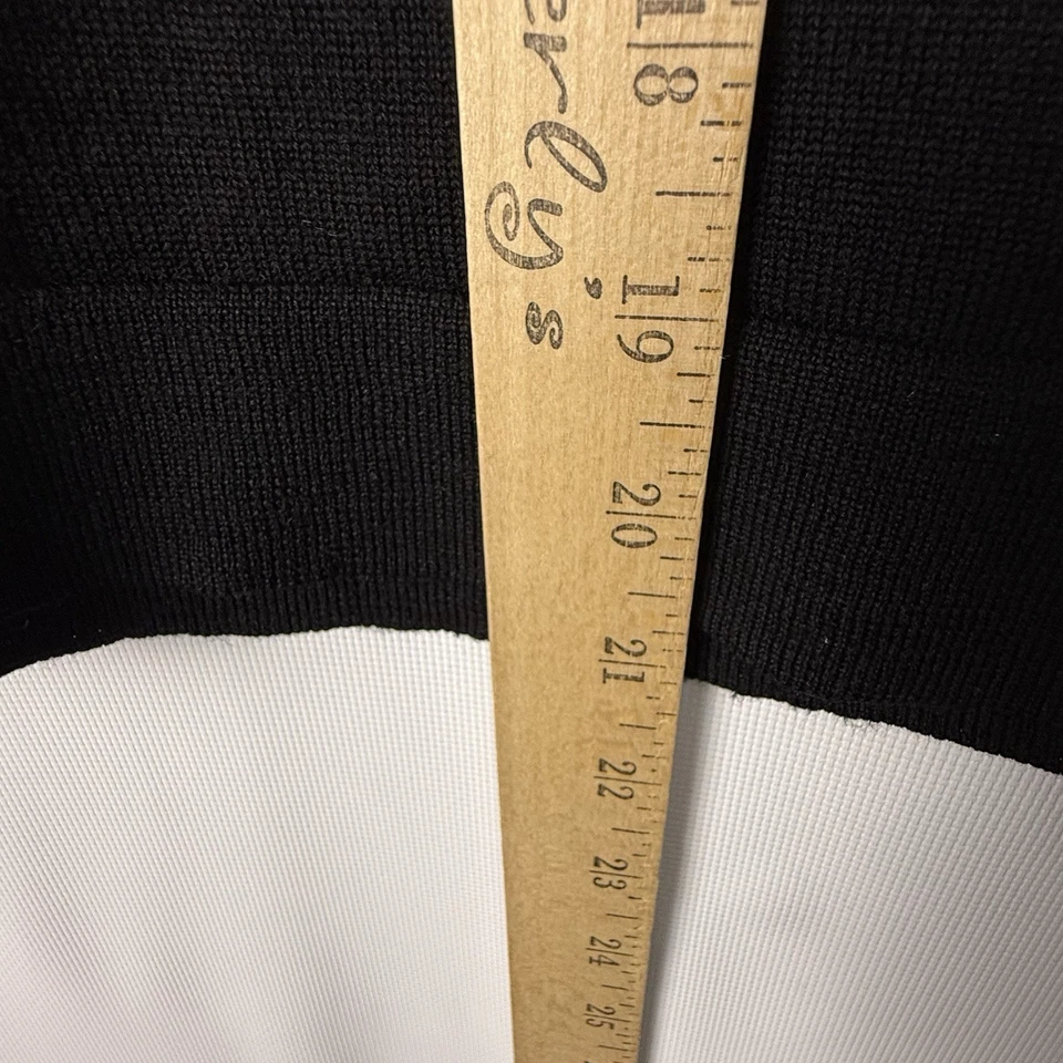 50s 60s Vtg Wool Sweater Coltalia Imports Berta/Jackie O' Dot Ring Collar Black - Image 4 of 4