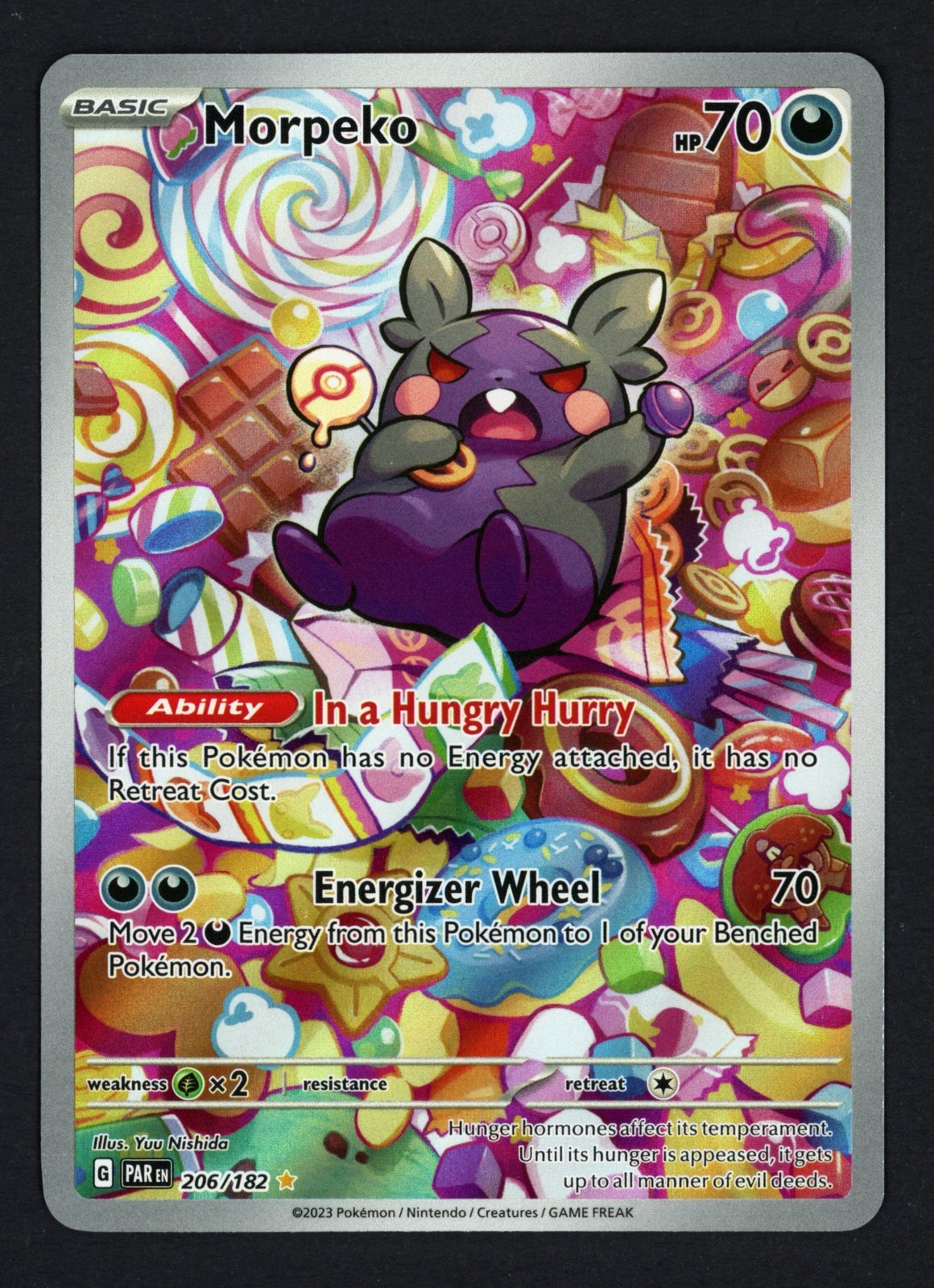 Morpeko 206/182 Paradox Rift Illustration Rare Pokemon TCG