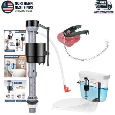Efficient Universal Toilet Tank Fill Valve - Easy DIY Install & Water-Saving