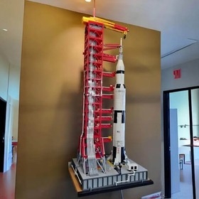 Modubrix Mocs Building Block NASA Saturn-V Launch Umbilical Tower Bricks Toy Set