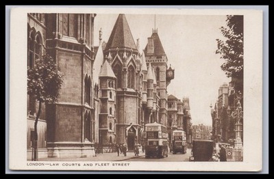 Ansichtskarte London / Law Courts and Fleet Street / England