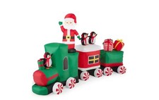 102 w BOŻE NARODZENIE ŚWIĘTY MIKOŁAJ I PINGWINY POCIĄG JEŹDZIECKI LED OŚWIETLONY ZEWNĘTRZNY DEKORACJA PODWÓRKA