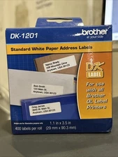 1 Roll Brother International DK1201 Address Labels 400 Per Box