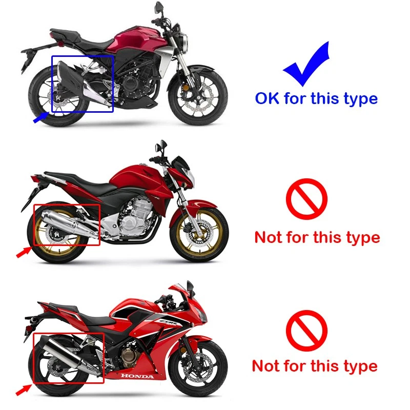 Silenciador de tubo de escape de enlace medio antideslizante para Honda CB300R CB250R 2018-2025 CBR300R Foto 2 de 4