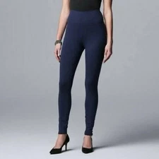 Simply Vera Wang Live-In High Rise Legging LARGE 12 - 14 Navy (Peacoat) NEW