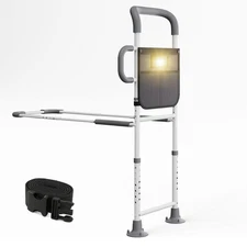 HOMEAL  Bed Rail Robust Support Elderly Adult Safety Adjustable Elderly or Disab