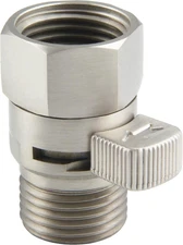 Solid Brass Shower Head Shut Off Valve with Adjustable Lever, Nickel