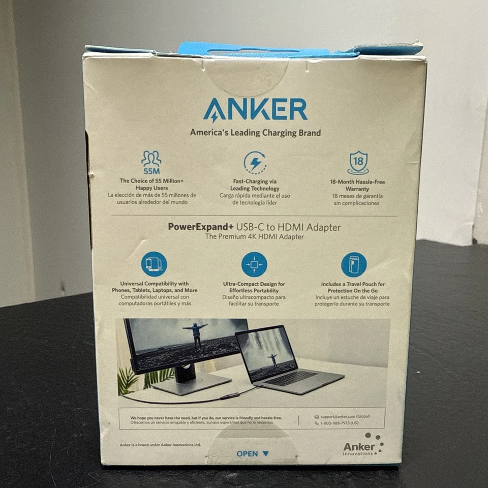 Anker PowerExpand+ Premium USB-C to 4K HDMI Display Adapter Plug & Play New - Image 2 of 4