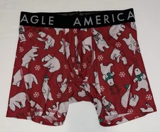NWOT American Eagle Christmas Polar Bear Men's Boxer Briefs Small