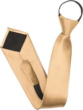 Zipper Neck Ties for Men, Adjustable Pre-tied Mens Tie Solid Color Men's Khaki