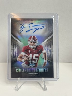 Ty Simpson Auto +2 Rams Alabama Los Angeles Crimson Tide NFL 2025 Bowman Chrome